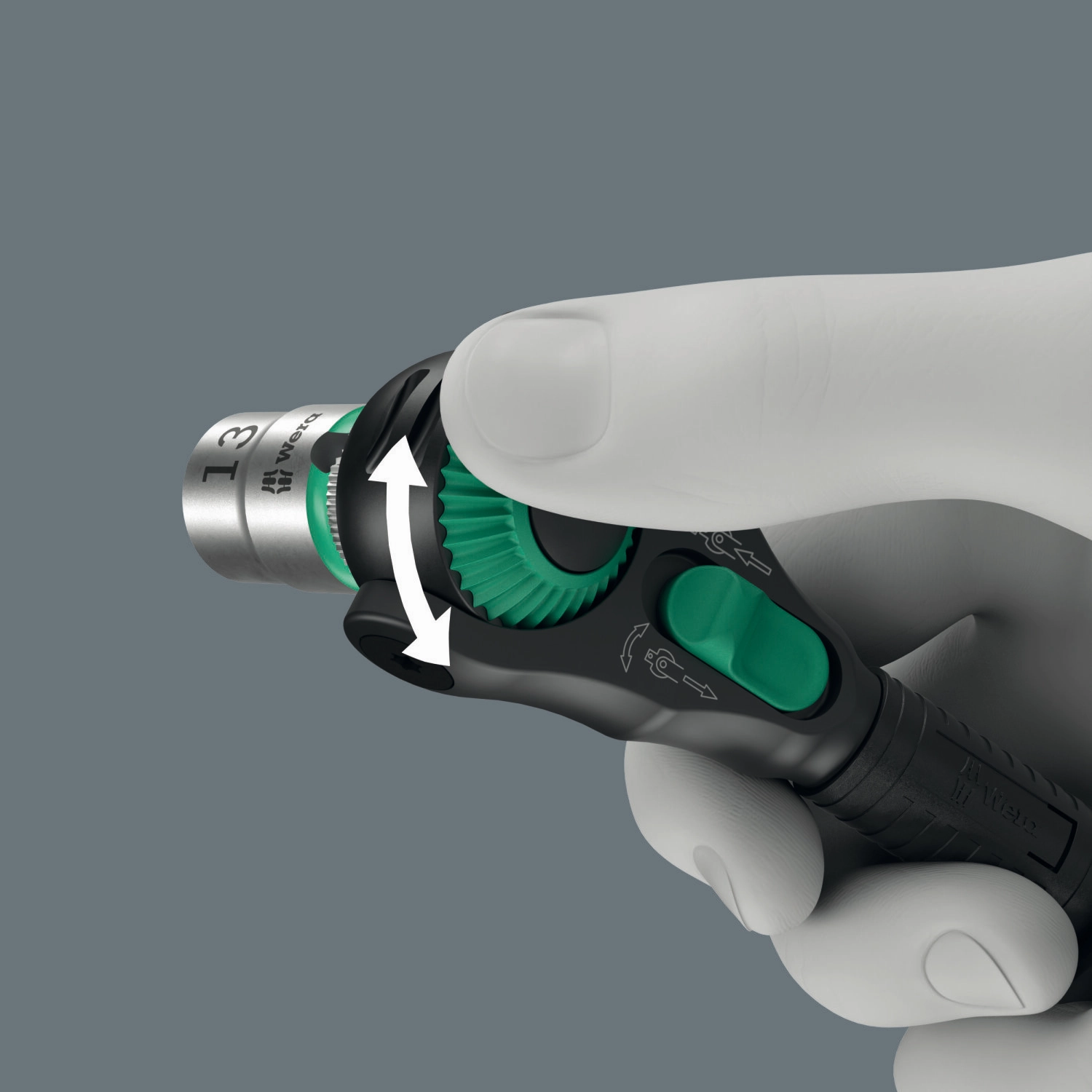 (PRE-ORDER) Wera 8000 A Black Edition Zyklop Speed Ratchet with 1/4" Drive