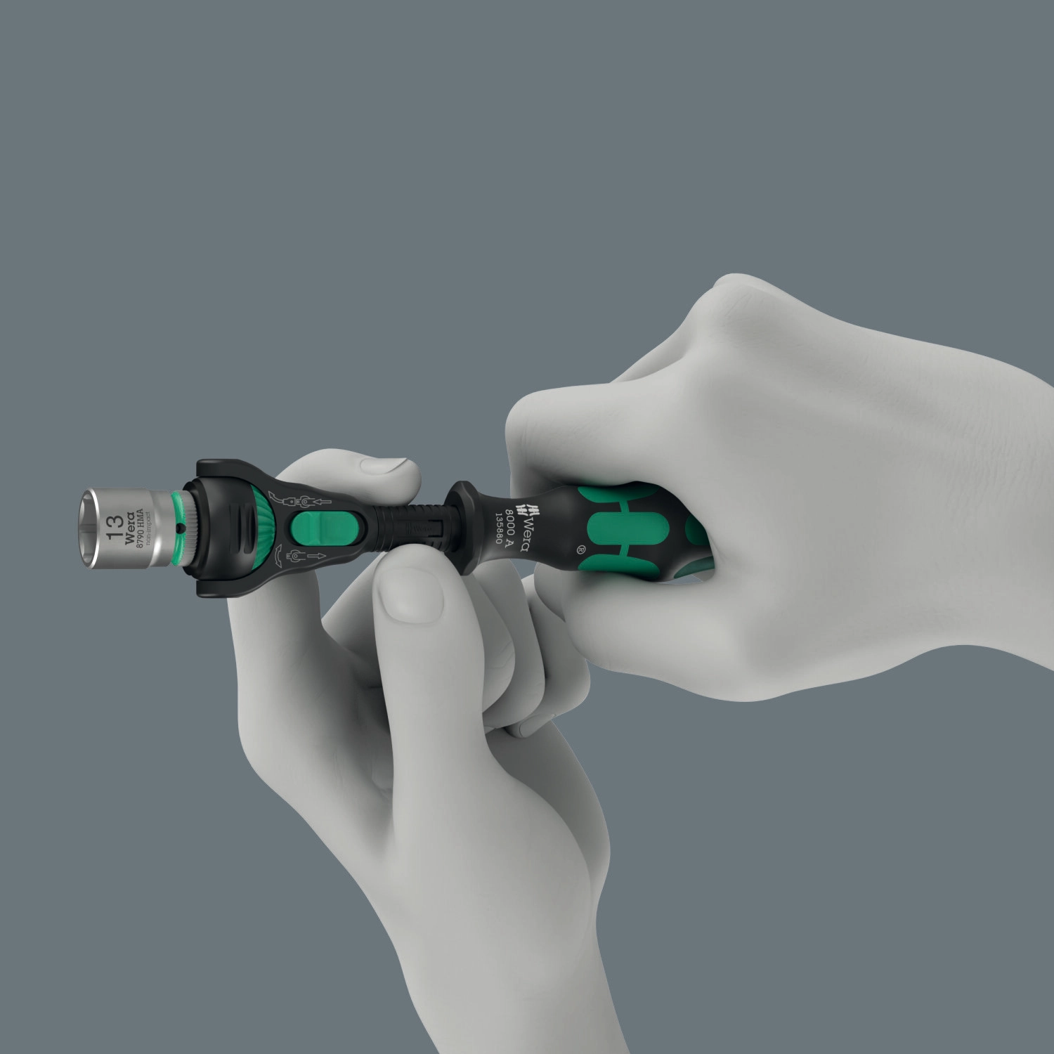 (PRE-ORDER) Wera 8000 A Black Edition Zyklop Speed Ratchet with 1/4" Drive