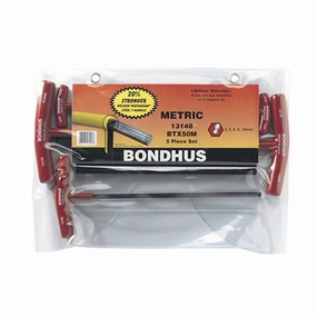 Bondhus 13148 Ballb End T-Handle Set, 5 Piece