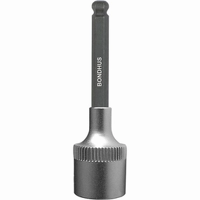 Bondhus 43914 3/8" x 2" ProHold 1/2" Drive Socket Ball End Bit with ProGuard Finish