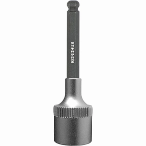 Bondhus 43986 17mm x 2" ProHold 1/2 Drive Socket Ball End Bit with ProGuard Finish