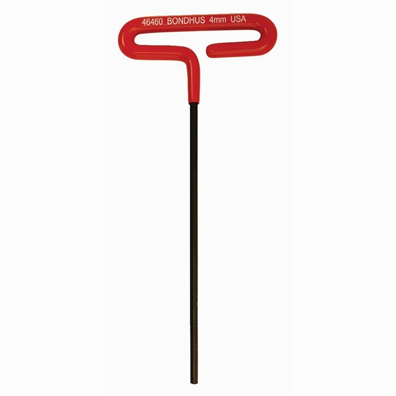 Bondhus 46464 5mm x 6" Hex Tip Cushion Grip Loop T-Handle with ProGuard Finish, 2 Piece
