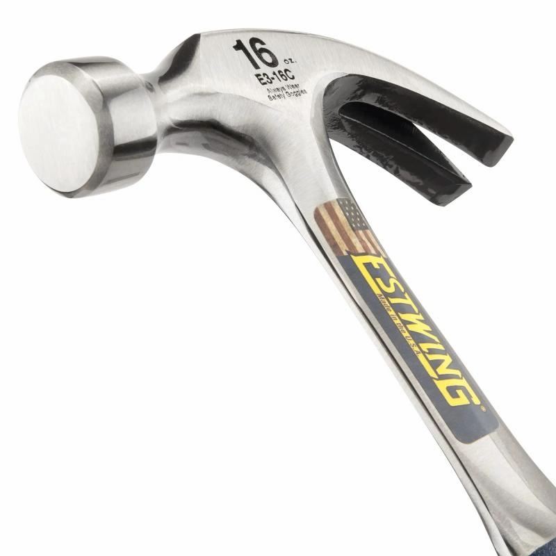 Estwing E3-12C 12 Oz Curve Claw Hammer With Blue Vinyl Shock Reduction Grip