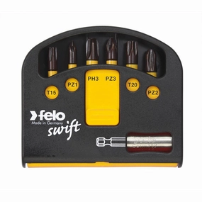 Felo 0715763055 TORX Impact Bit Set includes Bitholder, 7 Piece