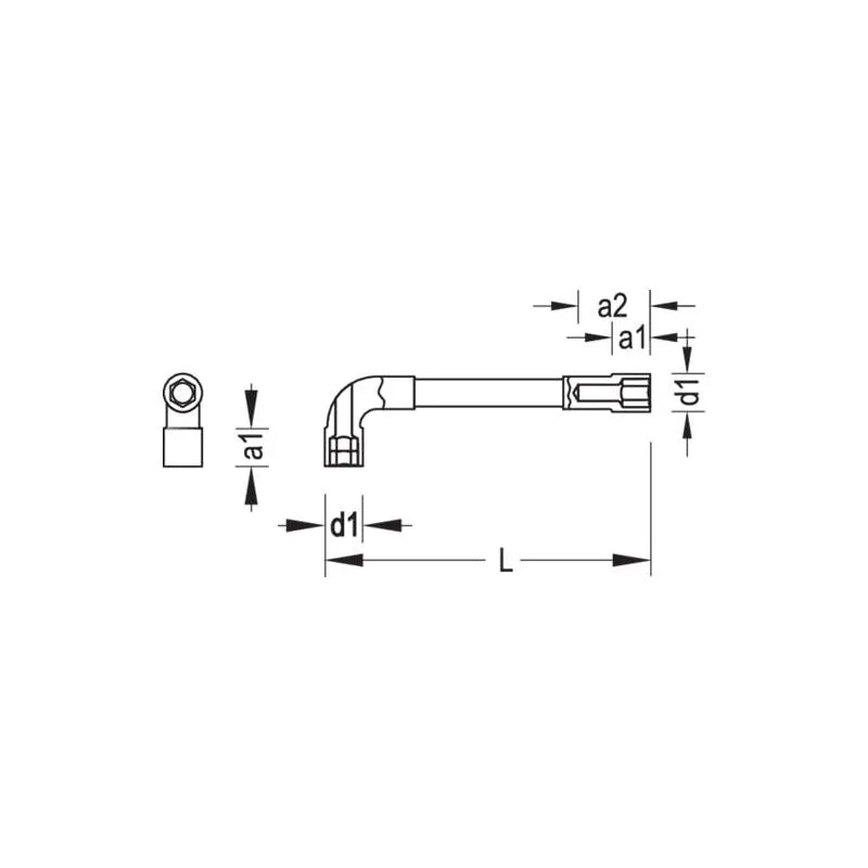 Gedore 1436813 Double Ended Socket Wrench 10 mm
