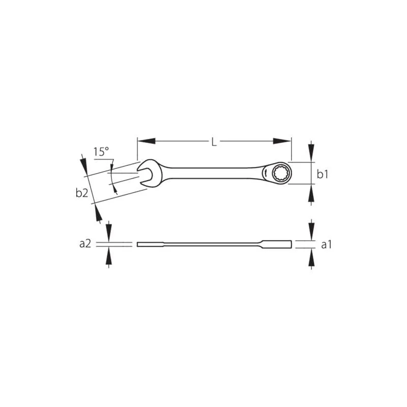 Gedore 2297221 7R Combination Ratchet Spanner 30 mm