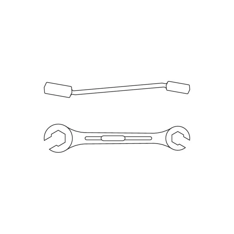 Gedore 6057190 Flare nut spanner open hexagon 8x10 mm
