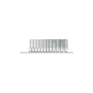 Gedore R41008012 Socket Set 1/4" Drive Hex    Rail 12 Pcs