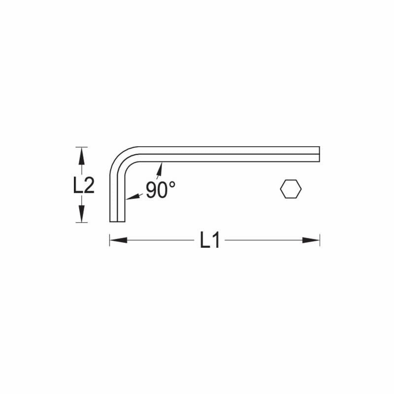 Gedore 2977486 Hexagon Allen key, extra long 7 mm