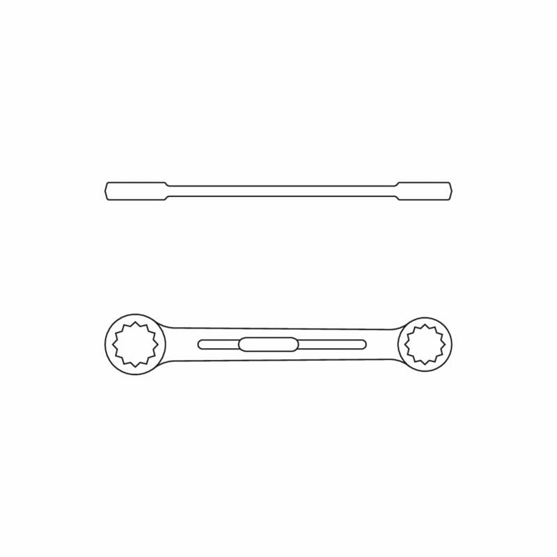 Gedore 6055570 Flat Ring Spanner 24x27 mm