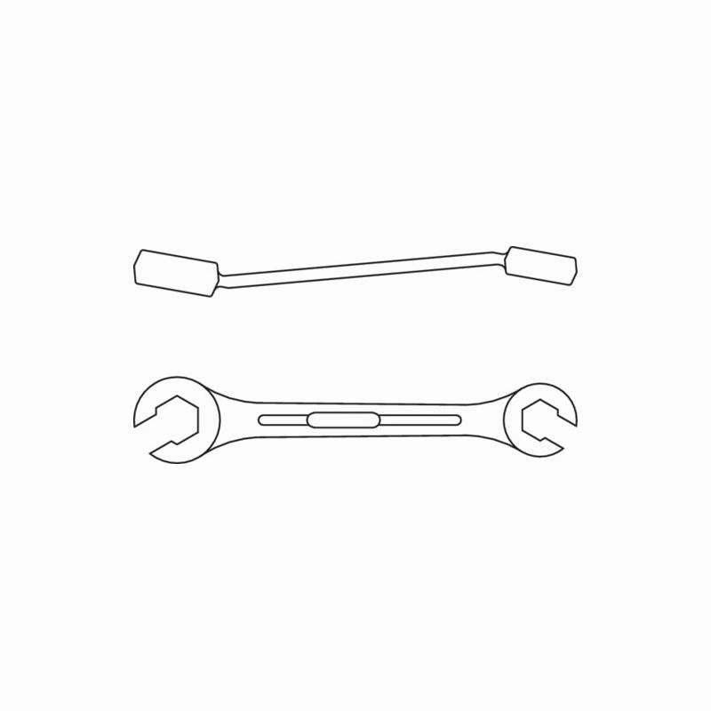 Gedore 6057430 Hex 400 Flare Nut Spanner Open UD 12x14 mm