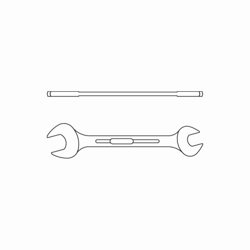 Gedore 6063590 Double Open Ended Spanner 4x5 mm