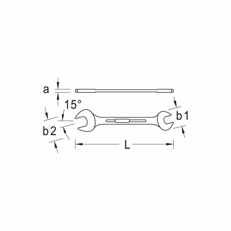 Gedore 6067740 6 Double Open Ended Spanner 25x28 mm