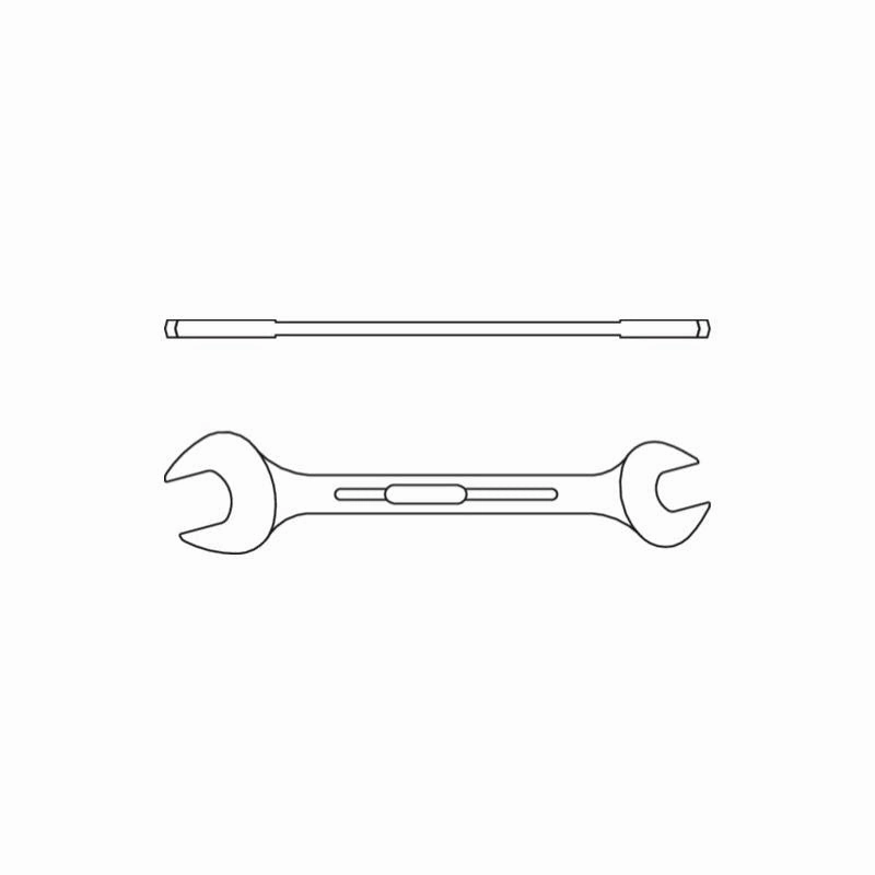 Gedore 6067740 6 Double Open Ended Spanner 25x28 mm