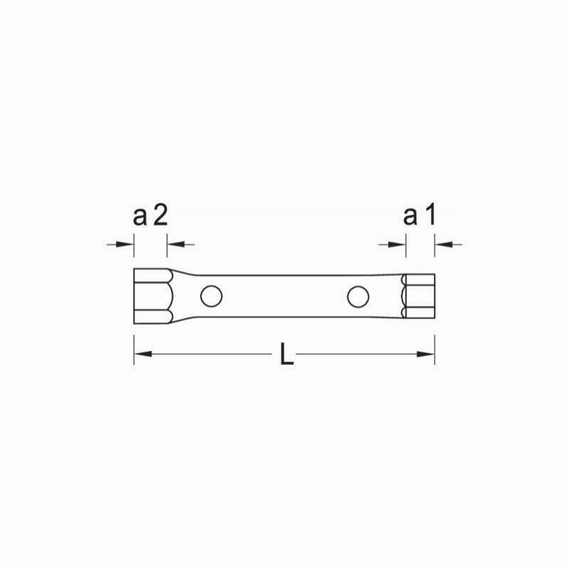 Gedore 6212180 Tubular box spanner 19x22 mm