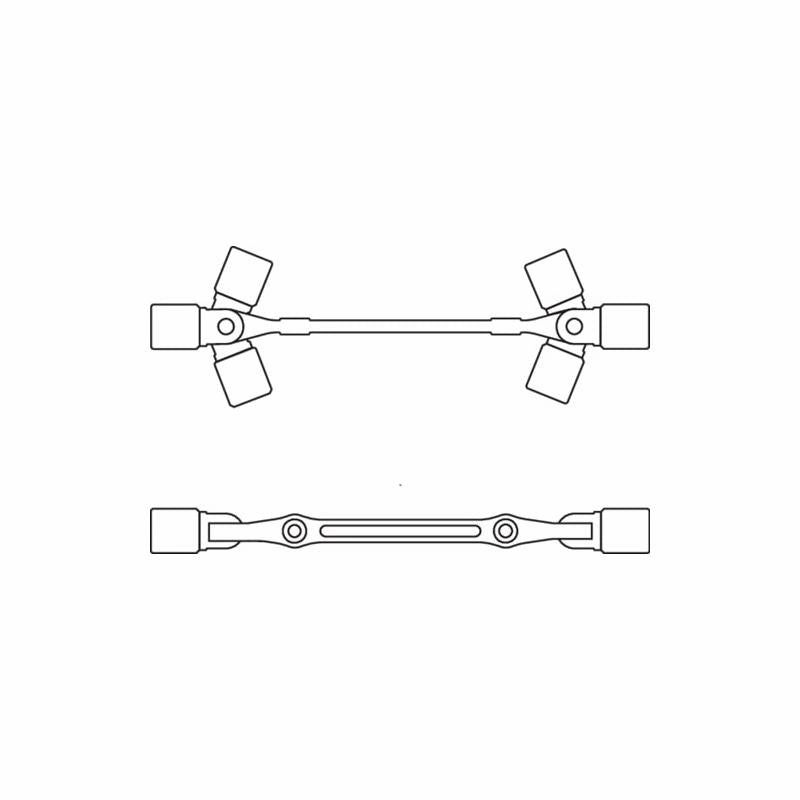Gedore 6299360 Swivel head wrench double ended 12x13 mm