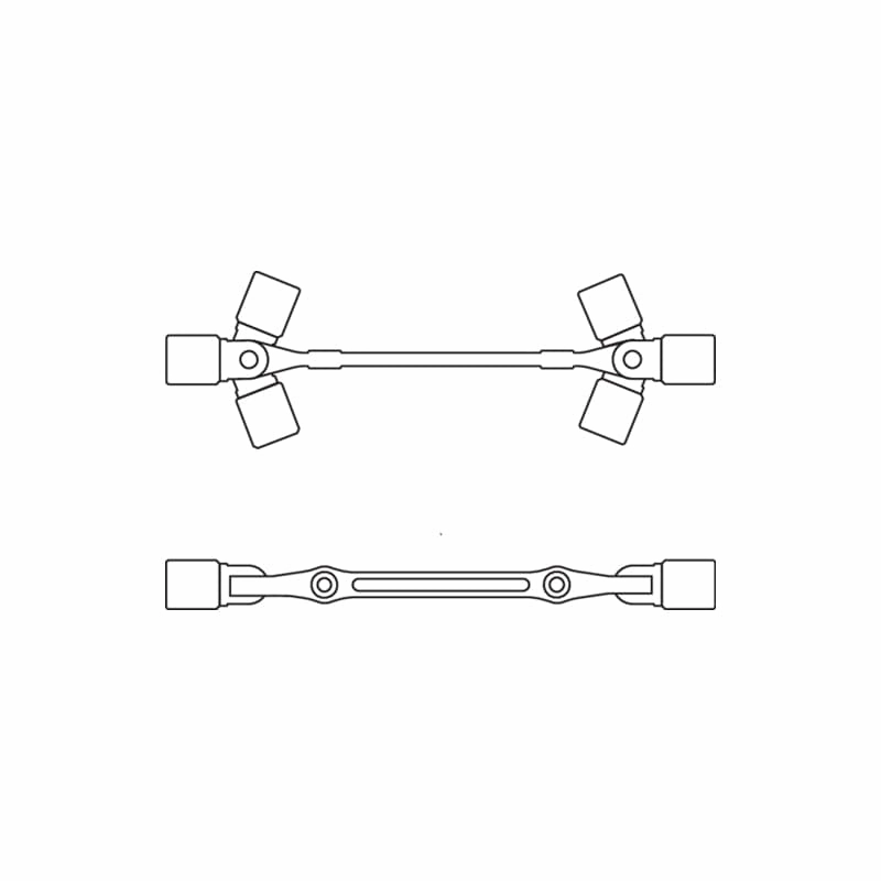 Gedore 6300200 Swivel head wrench double ended 21x23 mm