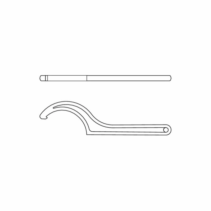 Gedore 6334610 Hook Wrench With Lug , 58-62 mm