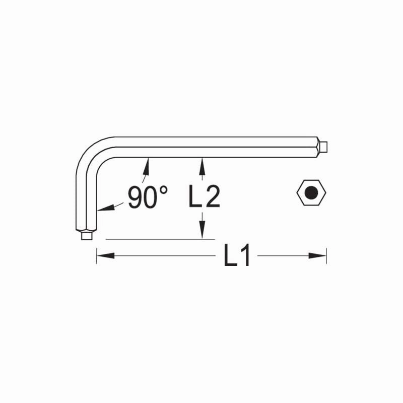Gedore 6343280 Hexagon Allen key 5 mm