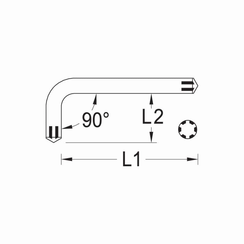 Gedore 6352860 Cranked socket key, RIBE M14