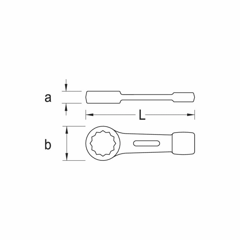 Gedore 6476080 306 Ring Slogging Spanner 60 mm