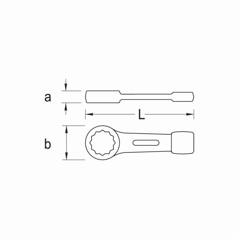 Gedore 6479850 306 AF Ring Slogging Spanner 2 1/8 Inch