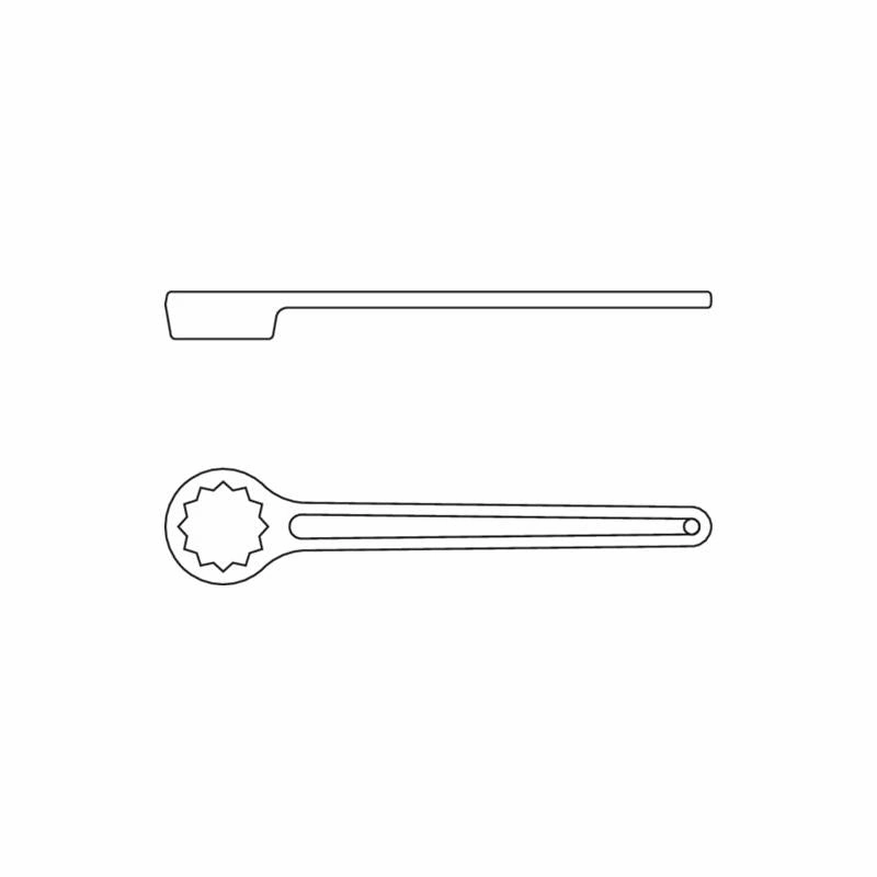 Gedore 6482560 Deep Ring Spanner Straight 65 mm