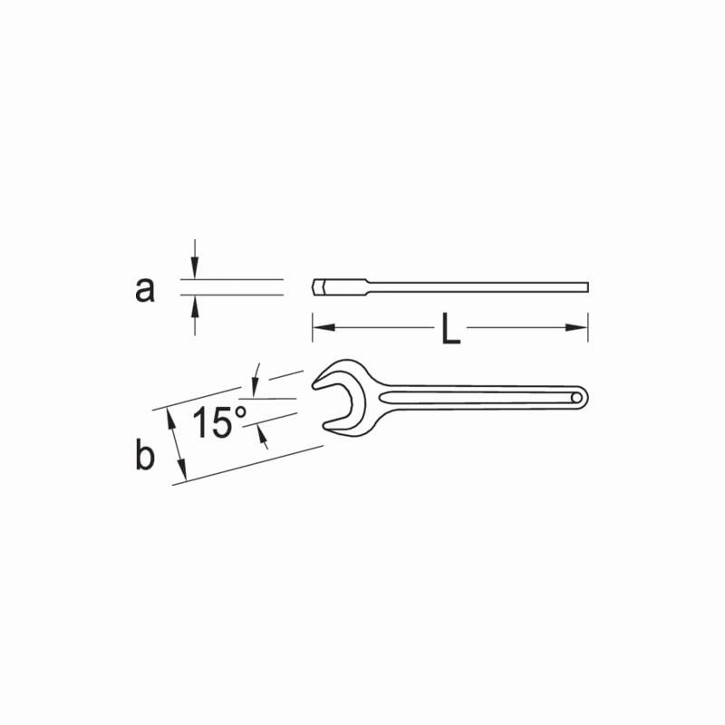 Gedore 6577780 894 Single Open Ended Spanner 75 mm