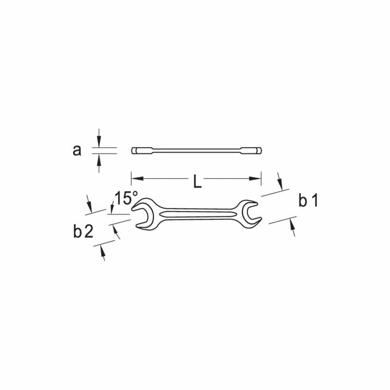 Gedore 6587150 Double open ended spanner 22x27 mm