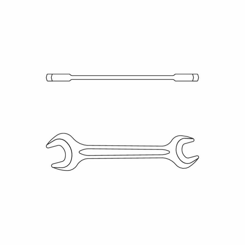 Gedore 6587150 Double open ended spanner 22x27 mm