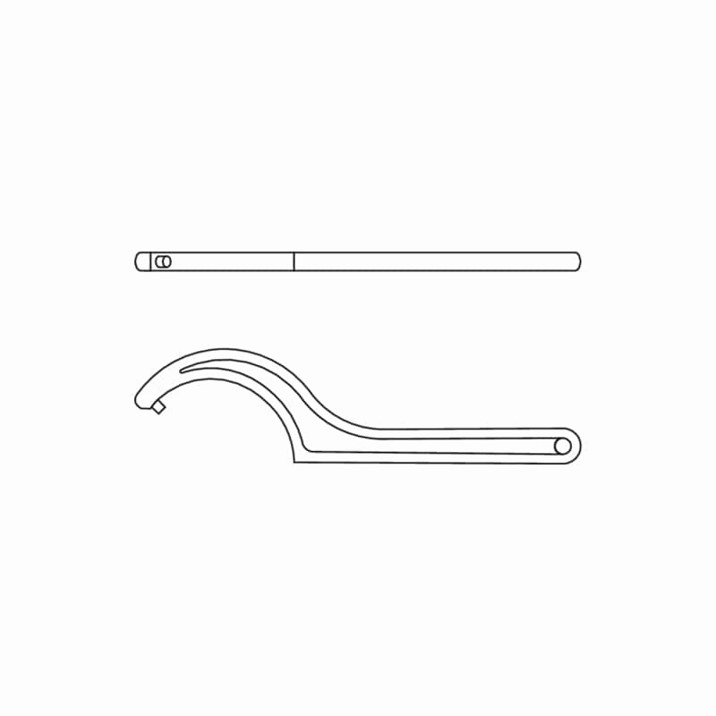 Gedroe 6337550 Hook wrench with pin, 110-115 mm