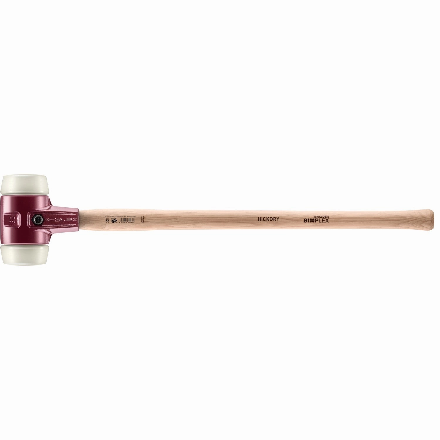 Halder 3008.081 Simplex Sledgehammer with Nylon Inserts Cast Iron Housing and Hickory Handle
