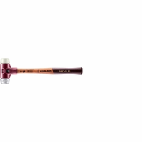 Halder 3089.030 Simplex Mallet with Nylon and Aluminum Inserts  Cast Iron Housing and Wood Handle