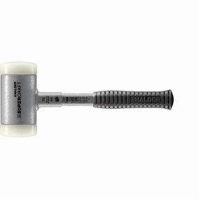 Halder 3377.070 Supercraft Dead Blow, Non-Rebounding Hammer with Nylon Face Inserts Steel Housing and Steel Handle with Rubber Grip