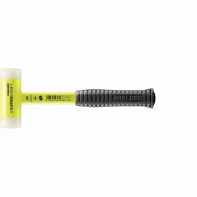 Halder 3377.140 Supercraft HI-VIZ Dead Blow, Non-Rebounding Hammer with Nylon Face Inserts Steel Housing and Steel Handle with Rubber Grip