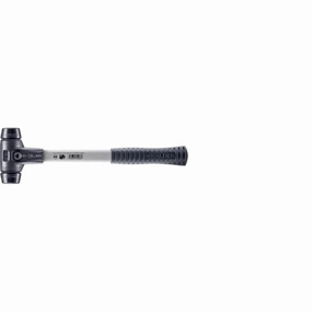 Halder 3702.030 Simplex Mallet with Black Rubber Inserts Heavy Duty Reinforced Housing and Fiberglass Handle