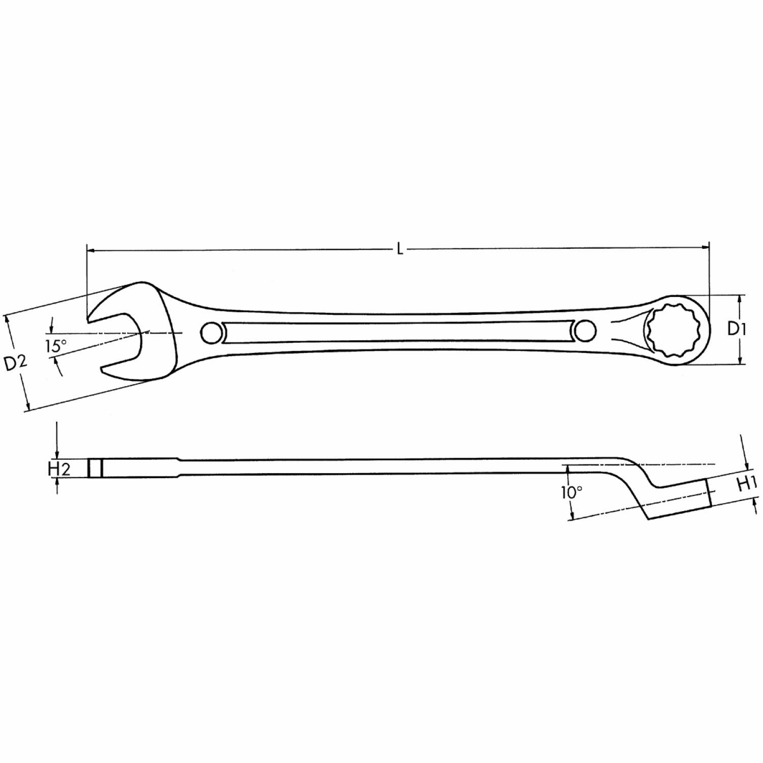 Heyco 00410010083 Maxline Combination Wrench, Metric - 10 mm