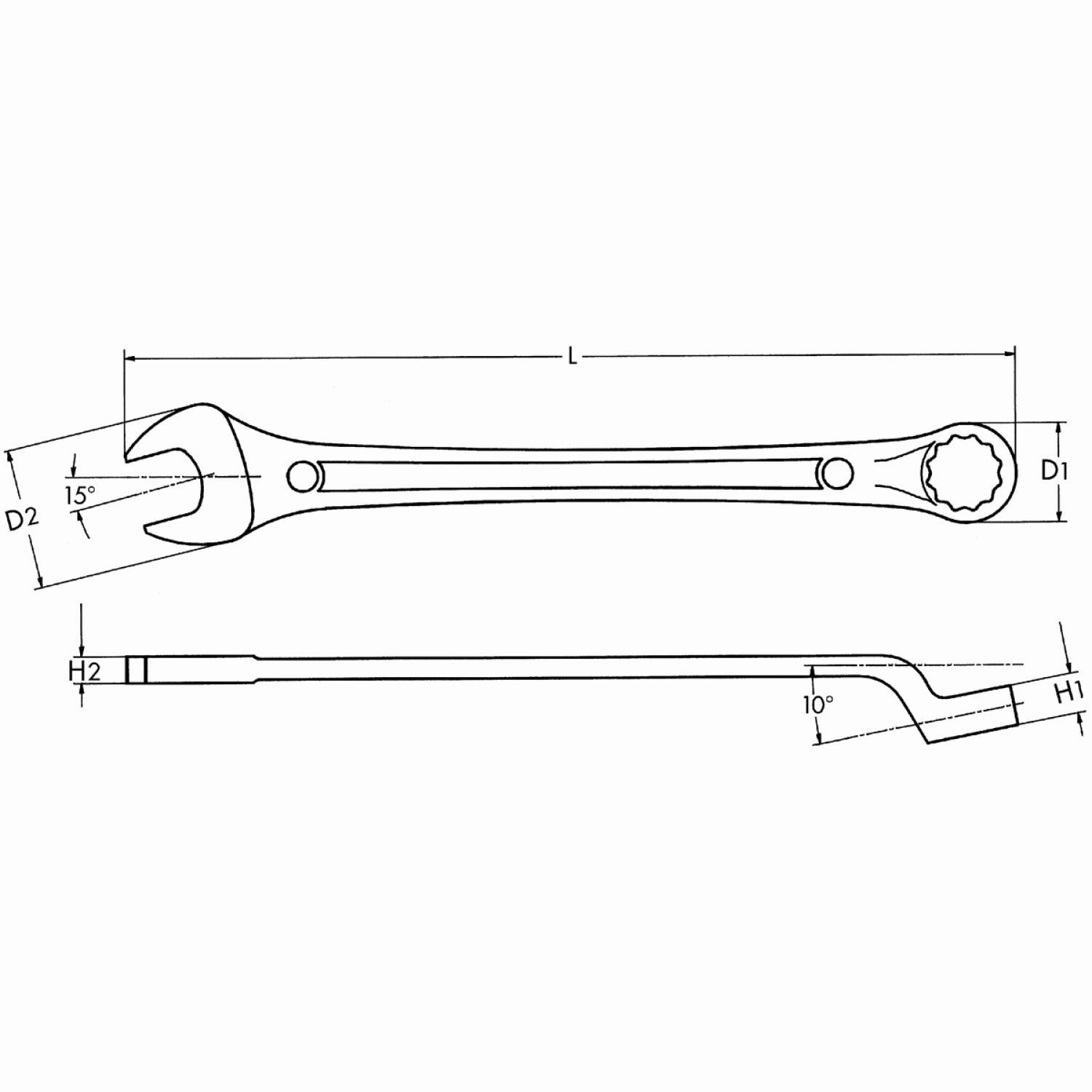 Heyco 00410012083 Maxline Combination Wrench, Metric - 12mm