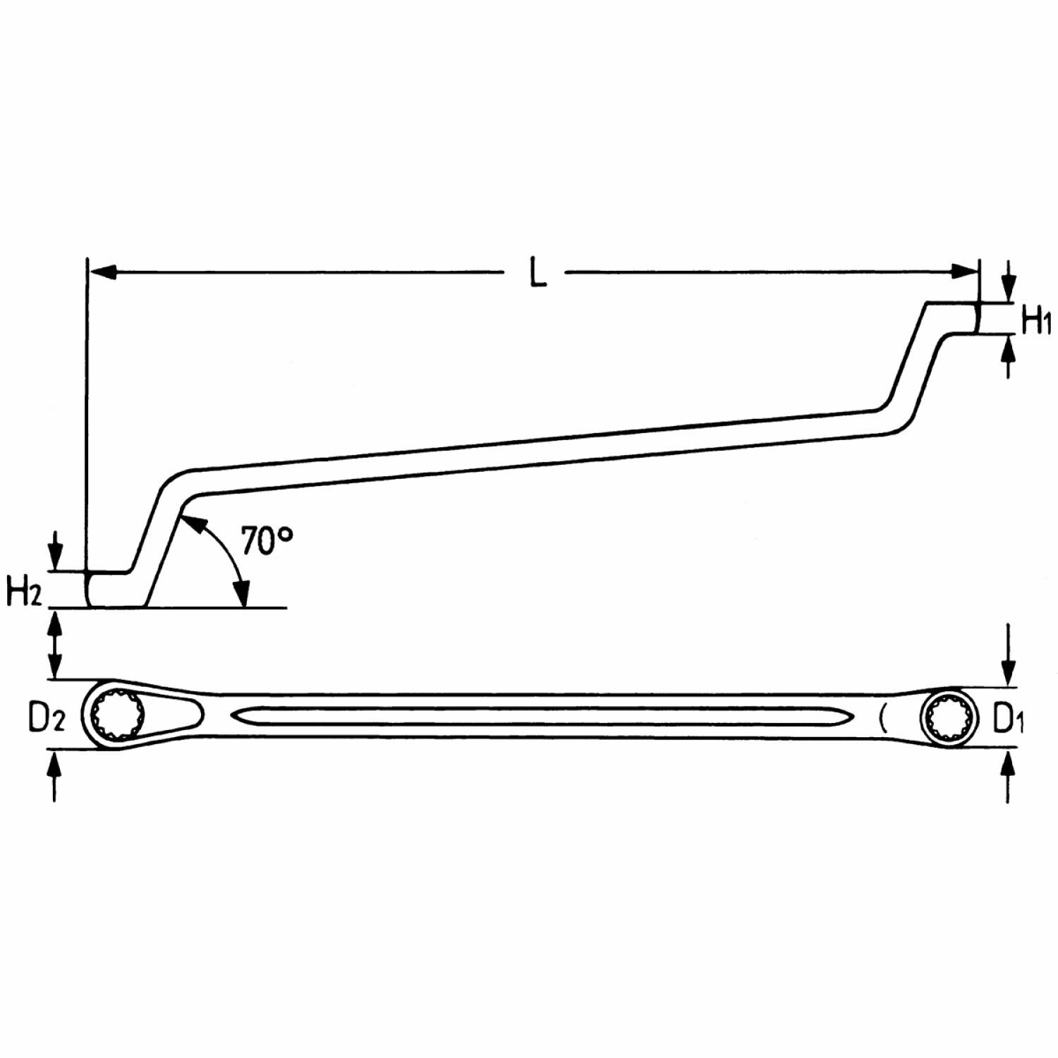 Heyco 00475661782 Double Ended Ring Wrenches, 216 mm