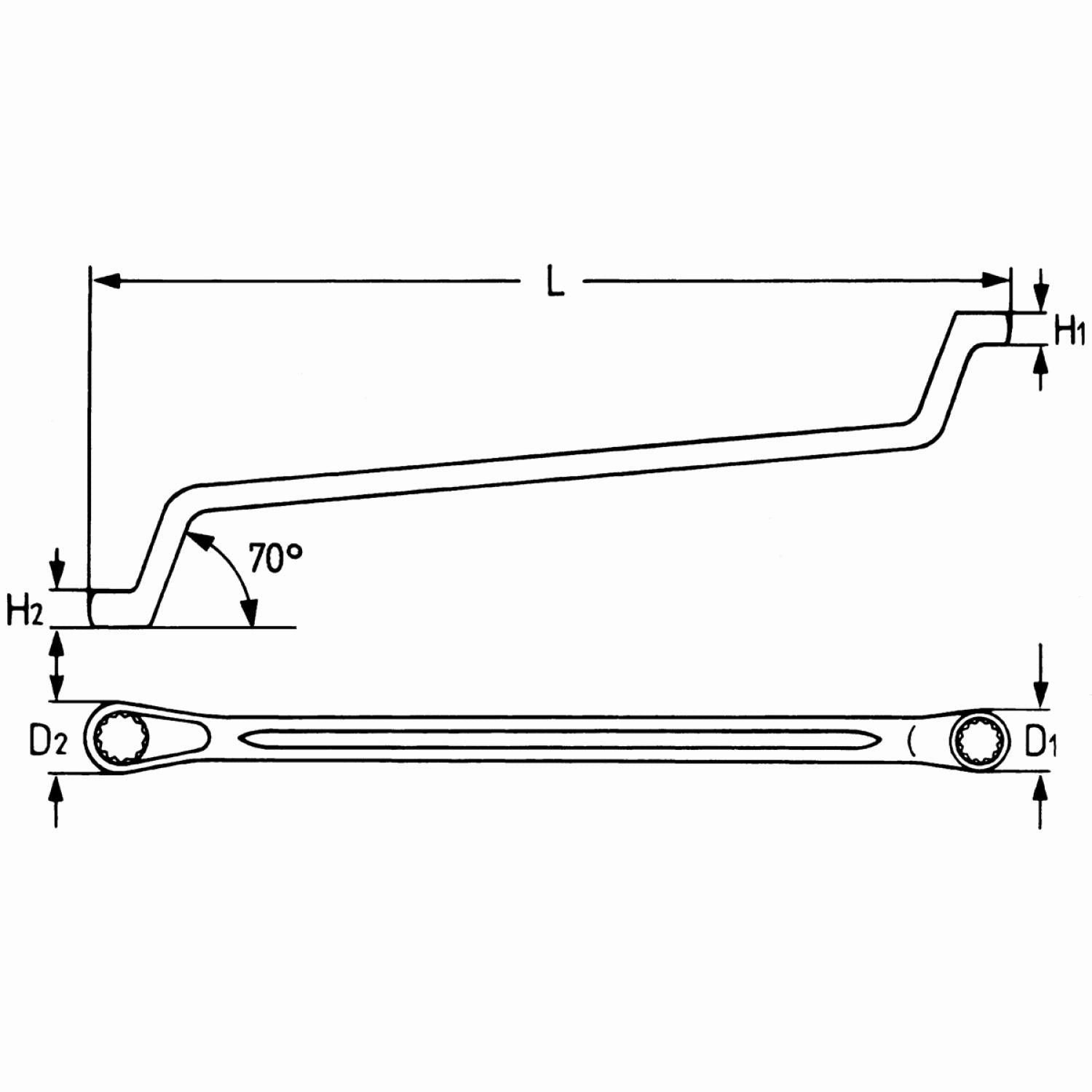 Heyco 00475662282 Double Ended Ring Wrenches, 239 mm