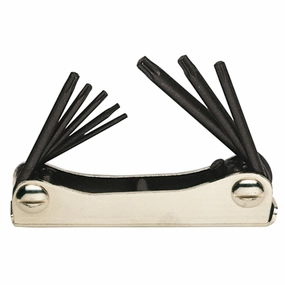 Heyco 01348624030 TORX L-Key Folding Set in Metal Holder, 8 Pieces