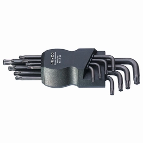 Heyco 01349824030 Short Arm Ball End TORX L-Key Set in Clip, 8 Pieces