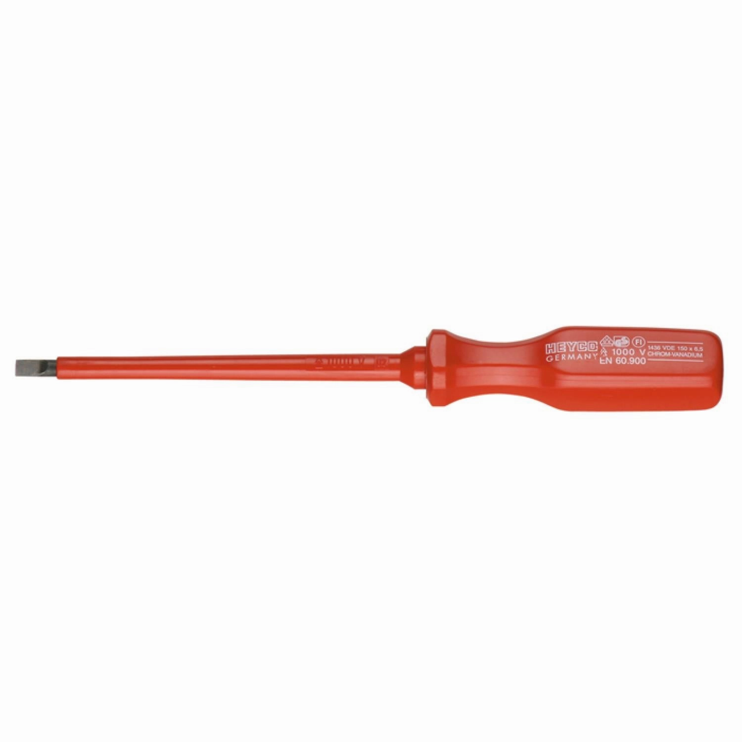 Heyco 01436010133 VDE Electricians Screwdrivers for plain slot screws, Insulated