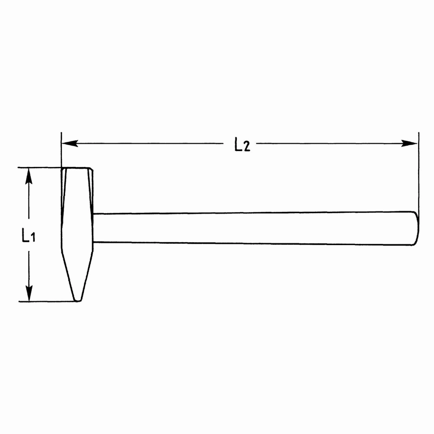 Heyco 01520030021 Hammer, Engineers With Curved Ash Handle 300 mm