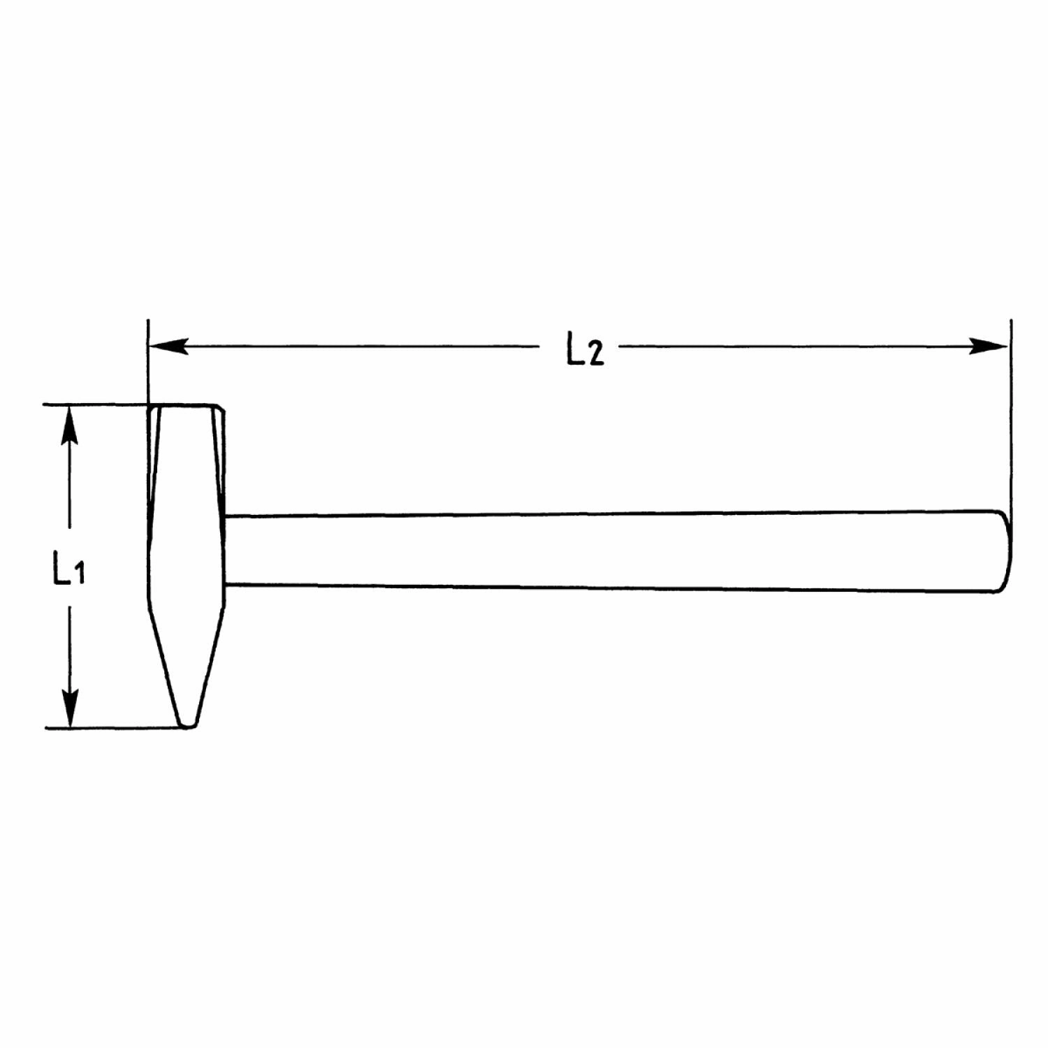 Heyco 01522050011  Engineers Ball Pein Hammers With Ash Handle 300 mm, 1/2 lbs