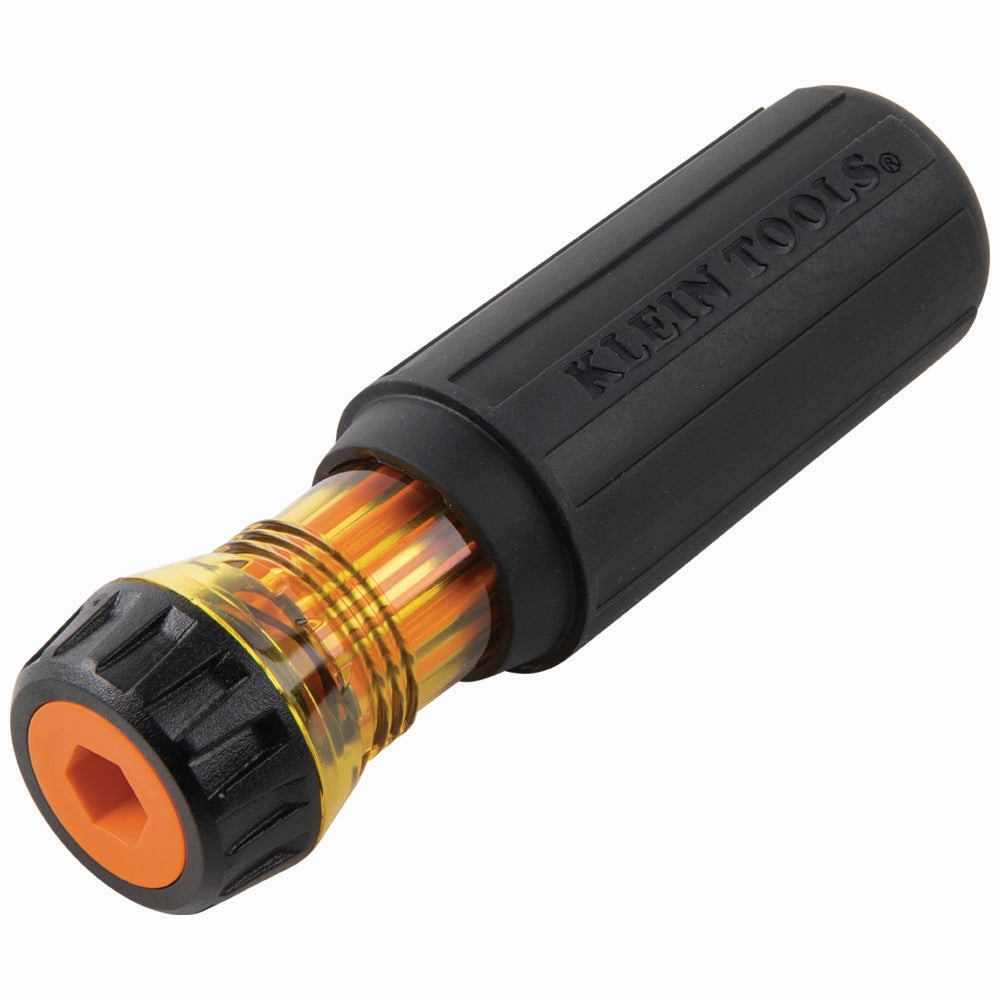 Klein Tools 32287 2-in-1 Insulated Flip-Blade Screwdriver, #1/#2 Square