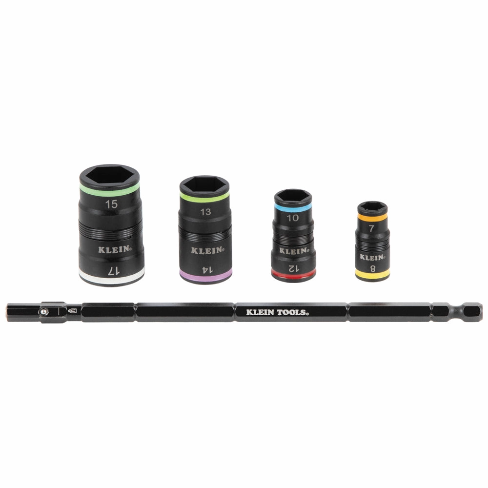 Klein Tools 32934M 8-in-1 Metric Impact-Rated Flip Socket Set