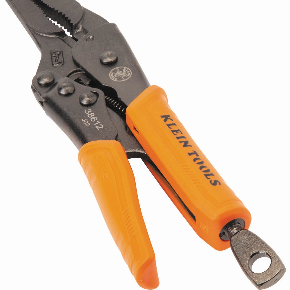 Klein Tools 38612 Long Nose Locking Pliers, 9-Inch