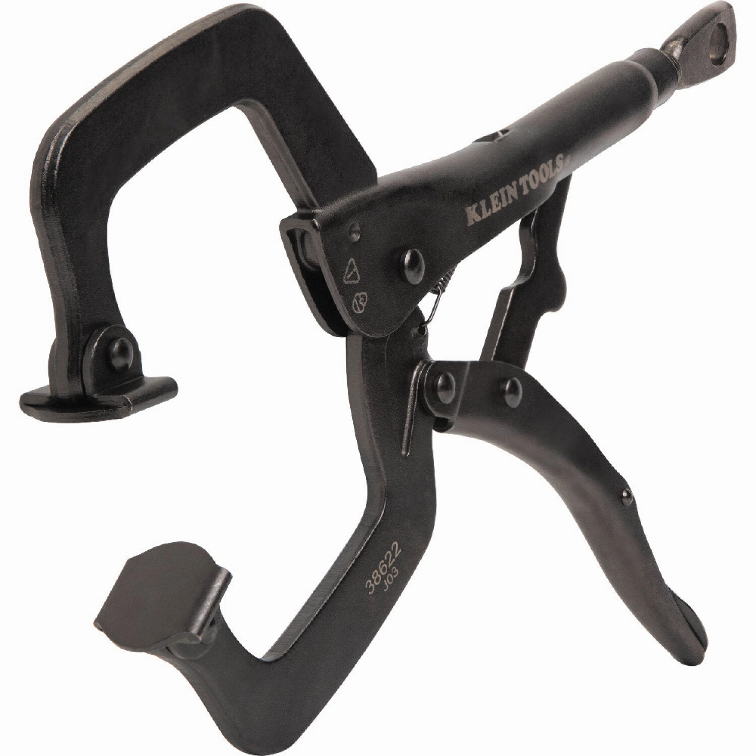 Klein Tools 38622 C-Clamp Locking Pliers with Swivel Jaws, 11-Inch