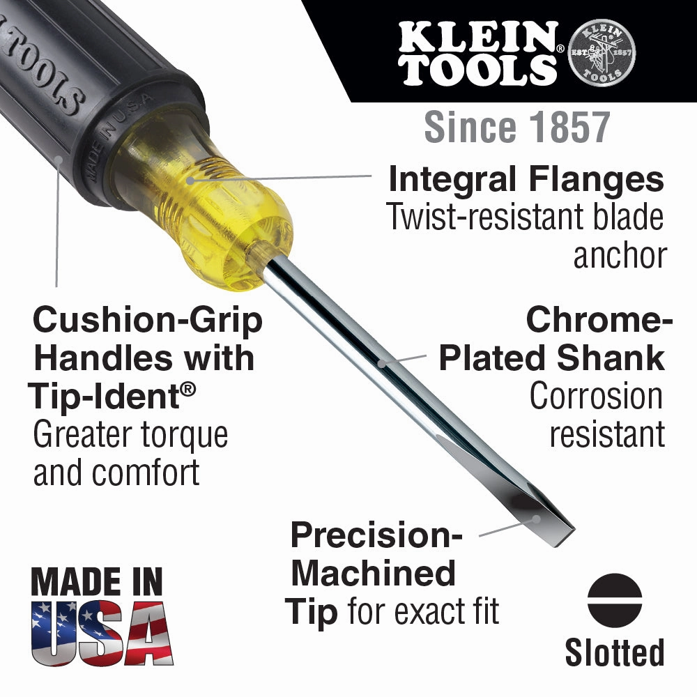 Klein Tools 3/8" Keystone Tip Screwdriver Square